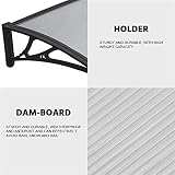 Yaheetech Outdoor Window Awning Porch Canopy 240 x 80 x 23 cm Black view 8