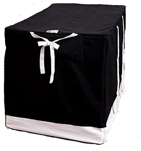 XS DogHouse Black &amp; White Canvas Dog Crate Cover