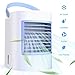 ShookOne Portable Air Conditioner Small Personal USB Air Cooler, Humidifier and Purifier Desktop Cooling Fan with Breathing LED Night Light and 3 Speeds for Office Home Travel