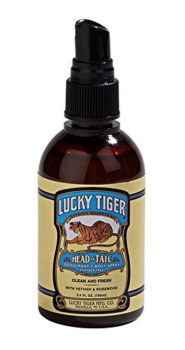 LUCKY TIGER DEOD&BODY SPRAY,VETIVER, 3.4 FZ