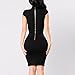 Goddessvan Women's Sexy Sleeveless Hollow Out Cocktail Party Mini Bodycon Clubwear Dress (XL, Black)