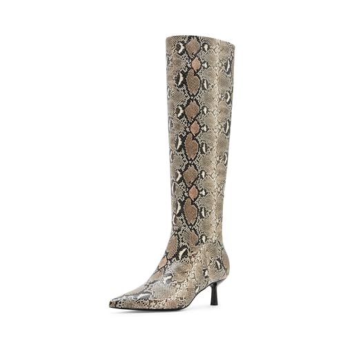 Madden Girl Women’s Dice Knee High Boot, Natural Multi, 7