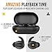 Alpatronix HX500 Waterproof Bluetooth Headphones TWS in Ear Wireless Earphones Rechargeable Stereo Headset w/Qi Charging Case & Mic for iPhone/Samsung Galaxy, Sports&Running - Black