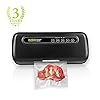 Razorri-E5200-M-Vacuum-Sealer-with-Starter-Kit-for-Food-Sous-Vide-Cooker-Compact-and-Full-Function-includes-Rolls-and-Bags-Easy-to-use-Indicator-Lights-Vacuum-Speeds-Selectable-Black