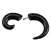 ZS 16g Graceful Tribal Spiral Fake Gauges Acrylic Ear Tapers Fake plugs Horn stud earrings (Black Spiral-style)