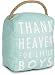 Pavilion Gift Company Open Thank Heaven for Little Boys Blue Door Stopper Baby Room Decoration