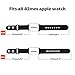 KEASDN for Apple Watch Band with Case 38mm 42mm, Silicone Sport iWatch Strap Band with Shock-proof Case for Apple Watch Series 3/2/1 Sport Nike+ and Edition
