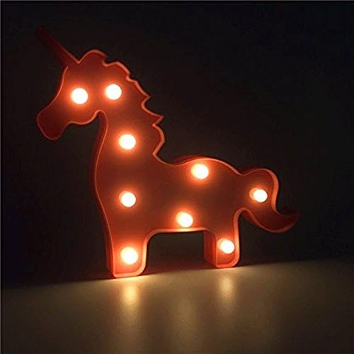 Decorative Led Marquee Sign - Skyfair Unicorn Night Light Decor Signs Hanging Nursery Table Lamp Nightlight for Baby Kids' Bedroom Party Decor (UNICOM PINK)