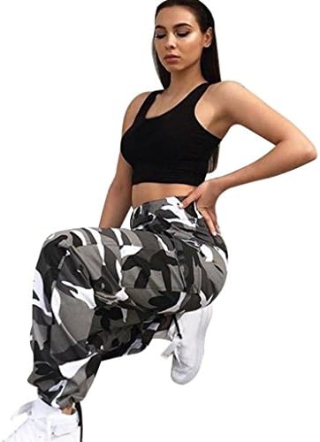 Dacawin Women's Jeans Sports Camo Cargo Pants Outdoor Casual Camouflage Trousers Jeans