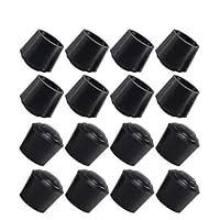 Anpatio 16pcs Chair Leg Caps Rubber Leg Tips Stools Table Foot Cover 7/8 inch Black Antislip Prevent Scratches Round
