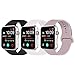 Uitee Sport Watch Band Compatible with Apple Watch 38mm 40mm 42mm 44mm, Soft Silicone Bands Replacement Strap Compatible with Apple Watch Series 4/3/2/1 S/M M/L