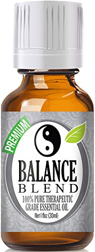 Balance Essential Oil Blend 100% Pure, Best Therapeutic Grade - 30ml / 1 (oz) Ounce - Comparable to Young Living Valor and Doterra Balance - Ho Wood, Frankincense, Lemon, Camphor, German Chamomile, Ravensara