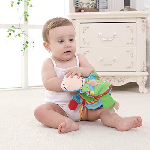 Forgun Newborn Baby Rattles Teether Toys Cute Donkey Animal Cloth Book for Toddlers Learning Early Education Toys Christmas Gift