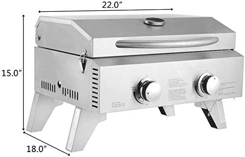 review XuoAz Natural Gas Grill, Stainless Steel with 2 Burner and Cover 22