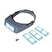 SKYZONAL Headband Magnifier Jewelry Visor Opitcal Glass Binocular Magnifier with Lens -1.5X 2X 2.5X 3.5X Magnification, 4