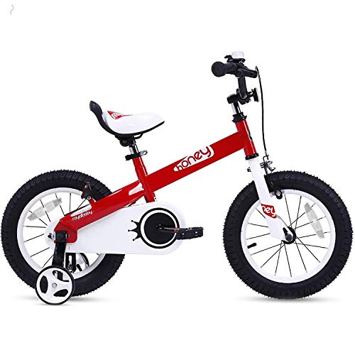 RoyalBaby Boys Girls Kids Bike 14 Inch Honey Bicycles with Training
