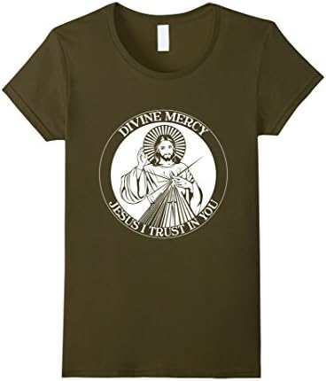 Women's Divine Mercy Shirt Medium Olive