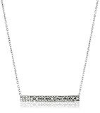 Fossil Ombre Tube Silver Chain Necklace, 18