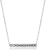 Fossil Ombre Tube Silver Chain Necklace, 18