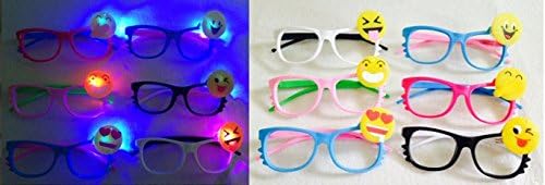 Emoji LED Light Up Sunglasses 12 Pcs(Color May Vary)