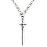 Luckudos Pendant Necklace for Men and Women Stainless Steel Chain Necklace (Short pendant)