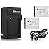 Powerextra 2 Pack Replacement Canon NB-5L Battery 1500mAh With Charger for Canon PowerShot S100, S110, SD700IS, SD790IS, SD800IS, SD850IS, SD870IS, SD880IS, SD890IS, SD900IS, SD950IS, SD970IS, SD990IS, SX200IS, SX210IS, SX220IS, SX230HS