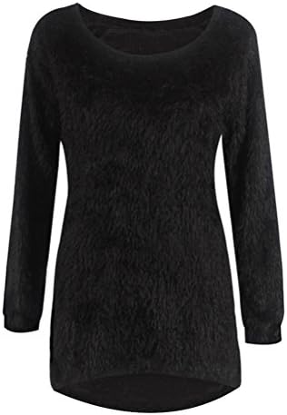 HowFitU Women Warm Sweater Long Sleeve Round Neck Pullover Knitted Tops