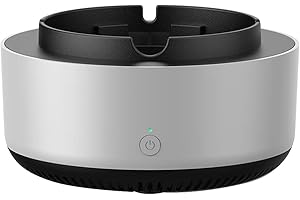 SEADEAR Ashtray Air Purifier for Smokers Fashion Intelligent Exhaust Smoke Ashtray Multi-functional Intelligent Second-hand Smoke Dust Ashtray Electronic Ashtray with Filter for Car Indoor Outdoor