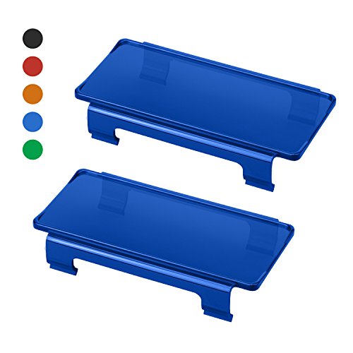 LED Light Bar Cover,Offroad Town 2 Pcs 6 inch Blue Car Protective Double Row LED Fog Light Bar Covers Kits For Jeep Trucks SUV ATV