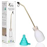 Bizzy One Pest Control Powder Duster/Larger 8OZ Diatomaceous Earth Bulb Duster/Powder Applicator/Garden Applicator/Bulb for Indoor and Outdoor eco-Safe Bug Treatment