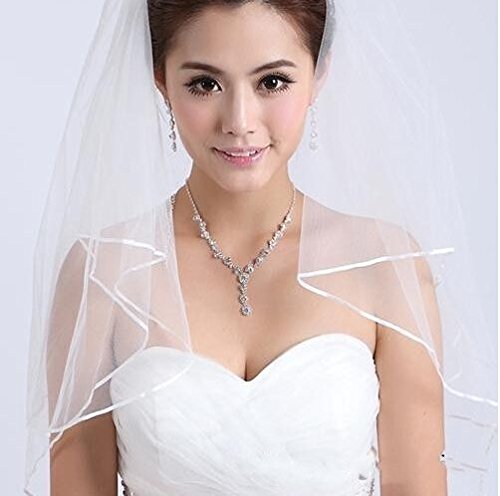 Botong White Ivory Bridal Veils with Comb Wedding Accessories (one size, white)