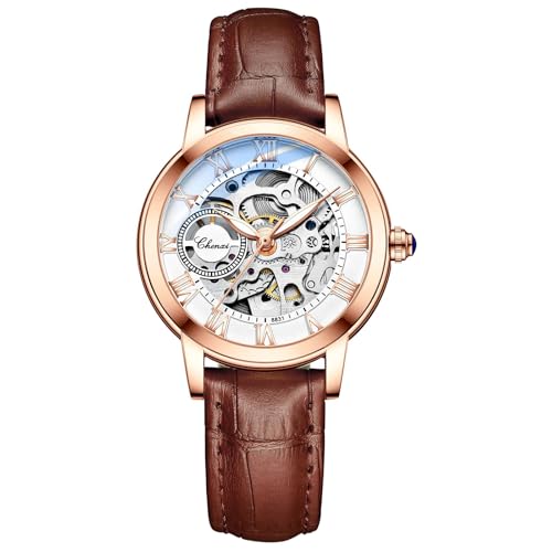 Uniiking® Ladies Watches Analog Quartz Watch for Women Waterproof Women's Wrist Watches Womens Watch with Leather Strap, Jewelry Gift for Wedding Anniversary Birthday