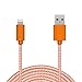 Lightning Cable, 10Ft Long iPhone 6S Charger, F-color Apple Certified Nylon Braided 8 Pin Lightning to USB Cable for iPhone 6S 6 Plus 5S 5C 5, iPhone SE, iPad 4 Air 2 Mini 4 3 2, iPad Pro, Orange