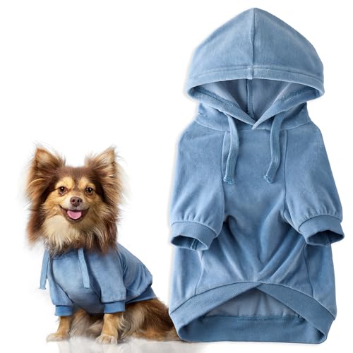 Pet Passion Velour Dog Pet Hoodie Coat for Small, Medium and Large Dogs, Faded…