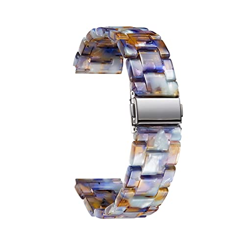 BINLUN Resin Watch Strap for Lady Men 12mm 14mm 16mm 18mm 20mm 22mm, Quick Release Deployment Buckle Replacement Strap for Smartwatch, 14 Colors Lightweight Fashion Band, 18mm, Resin, No gem
