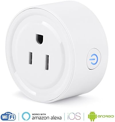 WiFi Smart Plug, Aitmexcn Wi-Fi Enabled Mini Smart Switch Outlet, Wireless Smart Socket Plug, No Hub Required, Compatible with Alexa, Remote Control Plug with Timing Function (1 Pack)