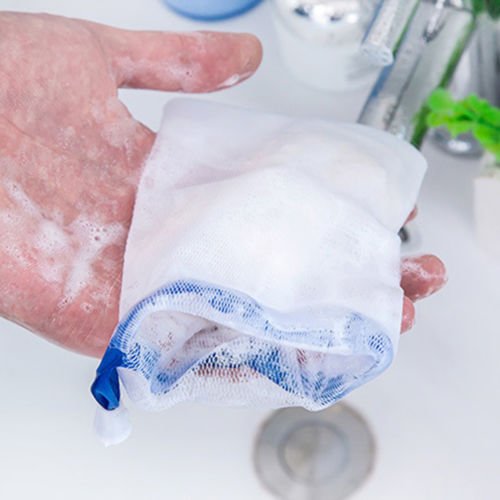 AHA 5 Bags Random Color Double Layer ECO Soap Saver Bag for Shower Bubbles Maker Sack Sock Pouch Holder Mesh Net Bags sold by AHA WINWIN LLC