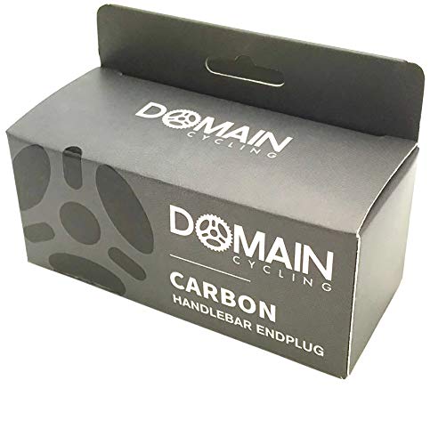 Domain Cycling Carbon Fiber Bike Handlebar Bar End Plugs, Expanding Adjustable Locking Caps, Road Bicycle Grip Mountain BMX MTB Fixie