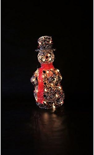 Kingfisher PSNOW Mains Powered Twig an Berry Snowman, Transparent, 45.7 x 28.8 x 32.1 cm
