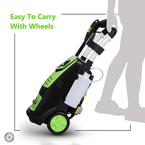 Suyncll High Power Washer Electric Pressure Washer,3800PSI 2.8GPM Pressure Washer Car Patio Garden Yard Cleaner(Green) - Thumbnail 6