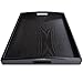 Kidcia Wood Tray with Handle Serving Tray Serving Platters Easy Arrangement Wooden Tray Gift Idea Interior Decoration-Black(14.2x9.1x1.6'')