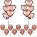KatchOn Big Rose Gold Heart Balloons - 18 Inch, Pack of 20 | Rose Gold & Blush Pink Heart Shaped Balloons | Valentines & Galentines Day Decorations
