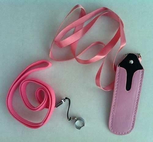 JoMobile EGO Necklace Lanyard with Faux Leather Pouch for eGo-t,eGo-w,eGo-c eGo-F , eGo Twist, eCig- PINK
