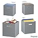 Cube Storage Baskets For Organizing - 11 Inch - Set of 8 Heavy-Duty Storage Cubes For Storage and Organization. Makes The Perfect Bins For Cubby Storage Boxes Or Cube Storage Organizer (Grey)