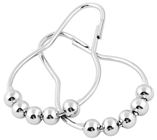 Aphaca 12 Pack Shower Curtain Hooks, Polished Chrome, Stainless Steel Hooks for Loose Leaf Binder Ring Metal Book Rings Key Chain Rings (2 Inch) - Thumbnail 7