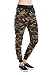 Woman Camouflage Zipper detail pants Army Waistband Jogger Pants (Small-Medium, Olive)