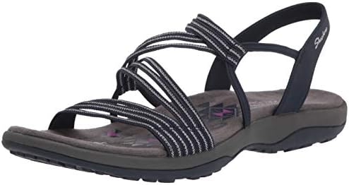 skechers reggae slim sandals navy