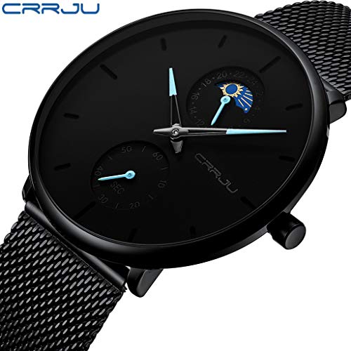 LUCAMORE Mens Watches Fashion Minimalist Waterproof Quartz Analog Watch Designer Luxury Business Classic Dress Wrist Watch - Thumbnail 2