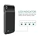 Battery Case for iPhone Xs Max, 4000mAh i.VALUX Ultra Slim Light Portable Charger Case Extended Rechargeable Battery Pack Power Bank Charging Case Cover for Apple iPhone Xs Max 6.5 Inch (Black)