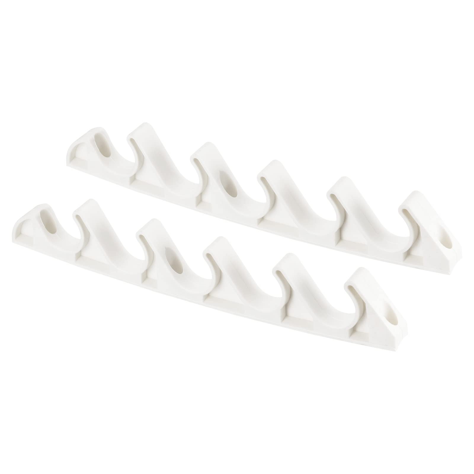 PATIKIL Chaise Adjustment Bracket, 2 Pack 5 Position Lawn Yard Multi Position Back Support Adjuster for Outdoor Lounge Patio, White